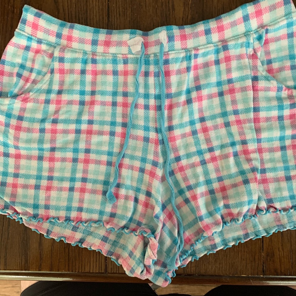 Plaid Pink and Blue Women's Shorts